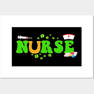 Syringe Nurse St. Patrick's Day Posters and Art